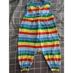 Piccalilly rainbow dungarees romper